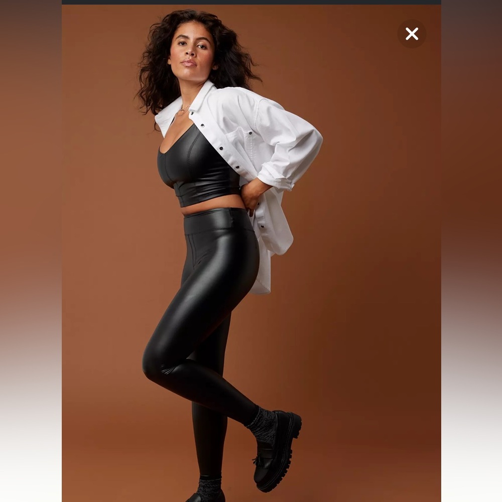 Aerie Offline faux leather leggings, NWT